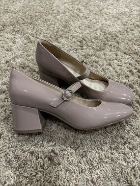 Women’s Rockport Xena Mary Jane Pump Beige Size 8 Block Heel